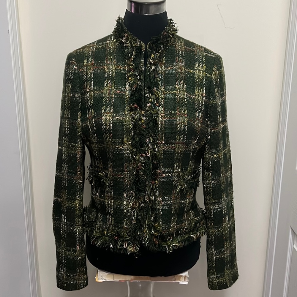 Allen Schwartz Tweed Classy Chic Coat Jacket Size Small